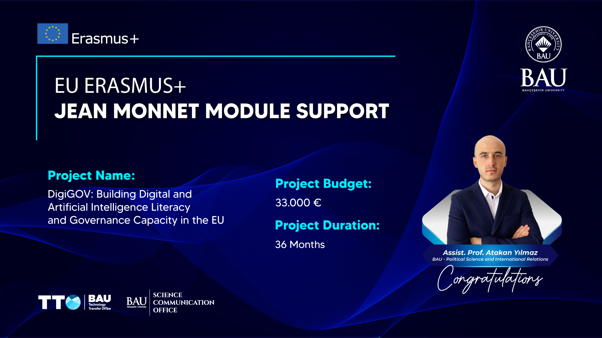 Asst. Prof. Atakan Yılmaz’s Project Has Been Awarded Funding!